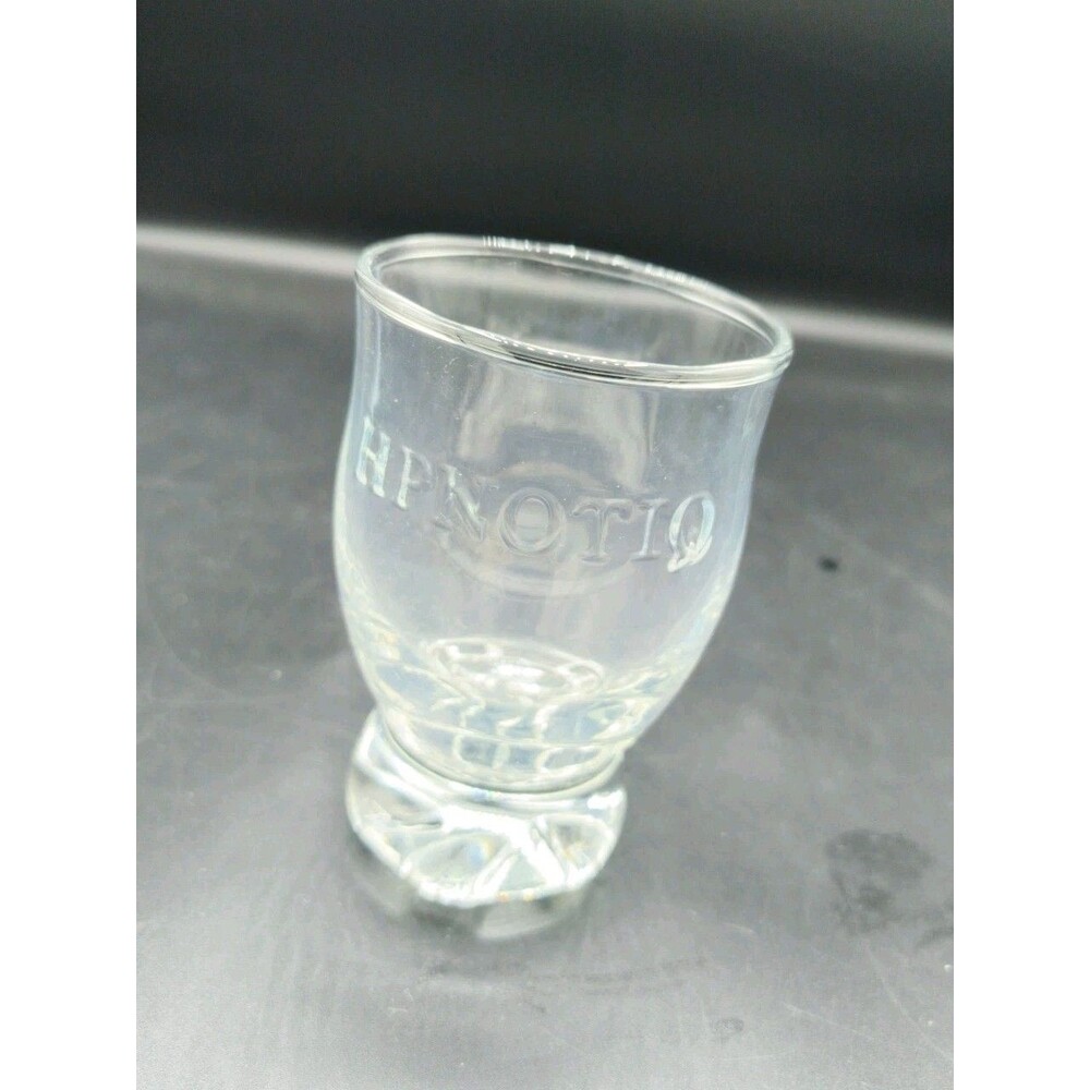 Hpnotiq Drink glass Embossed Logo Vintage 4''